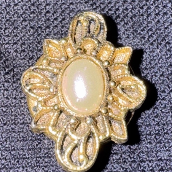 Vintage Retro Button Covers, Faux Pearl And Gold Tone, Set Of Three 1980-90's - Picture 3 of 5